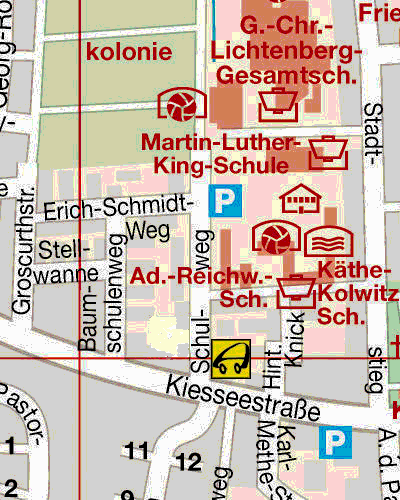Kartenausschnitt Schulweg